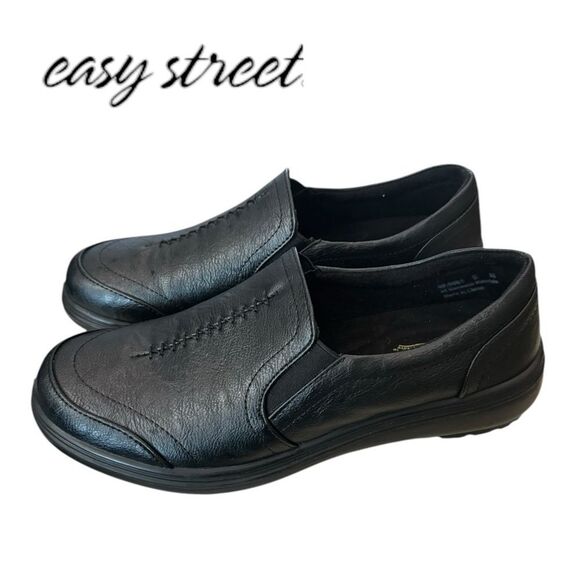 New Easy Street Ultimate Black Women's Slip-On Flats Loafers 9 9N - Picture 2 of 6